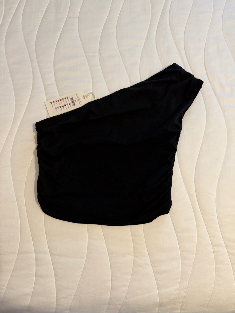 Cotton On Black One-Shoulder Crop Top